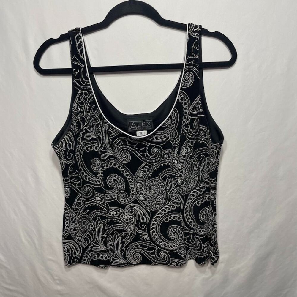 Alex Evenings Size XL Holiday Sparkly Whimsygoth Tank Top Cocktail Party NYE